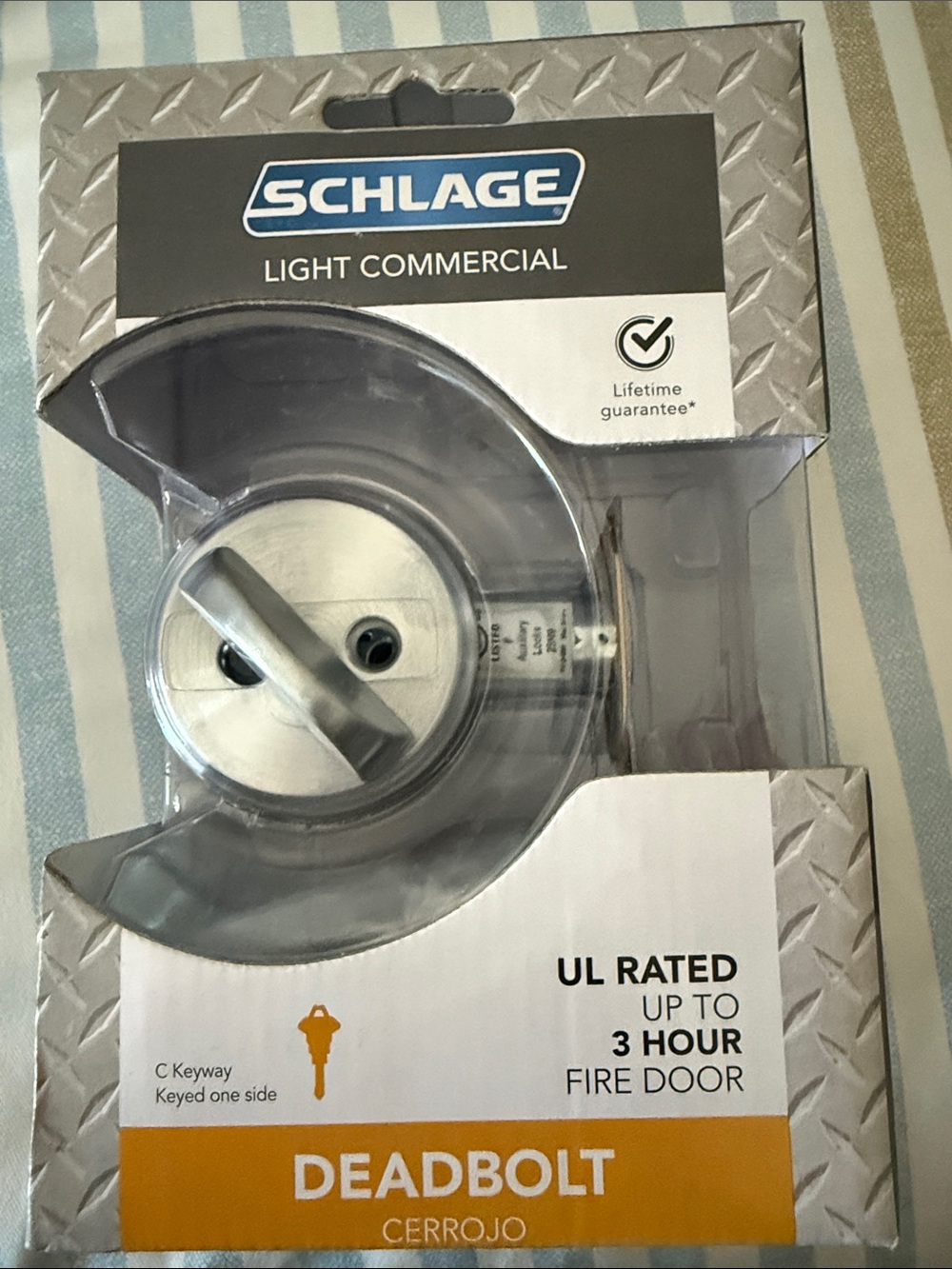 Schlage Satin Nickel Deadbolt - Single Cylinder Deadbolt Lock